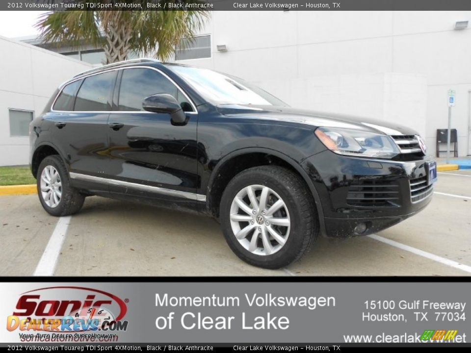 2012 Volkswagen Touareg TDI Sport 4XMotion Black / Black Anthracite Photo #1