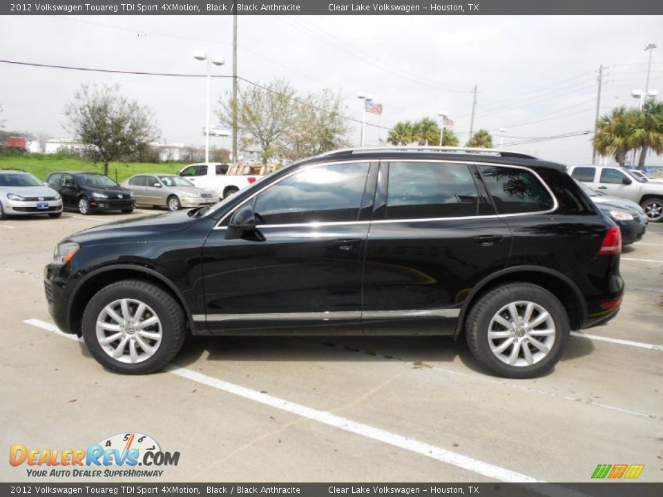 2012 Volkswagen Touareg TDI Sport 4XMotion Black / Black Anthracite Photo #4
