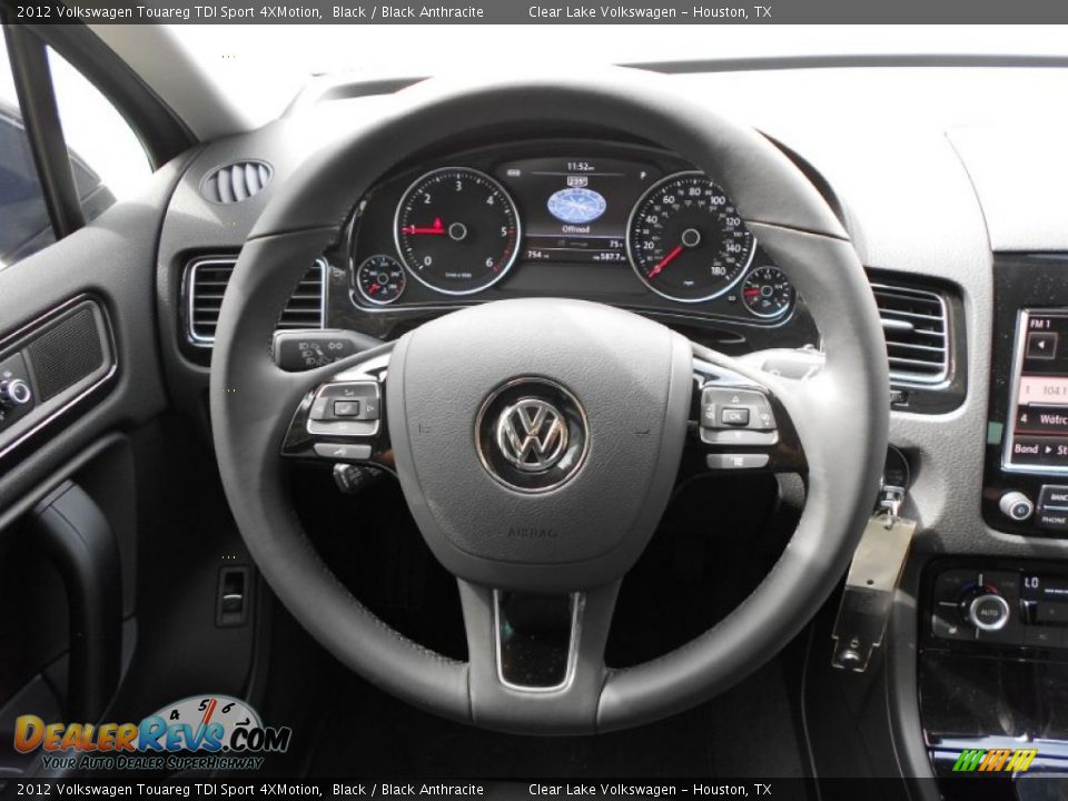 2012 Volkswagen Touareg TDI Sport 4XMotion Black / Black Anthracite Photo #16