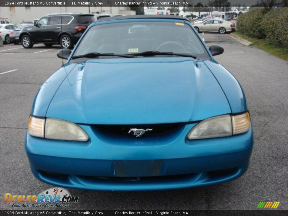 Teal Metallic 1994 Ford Mustang V6 Convertible Photo #8