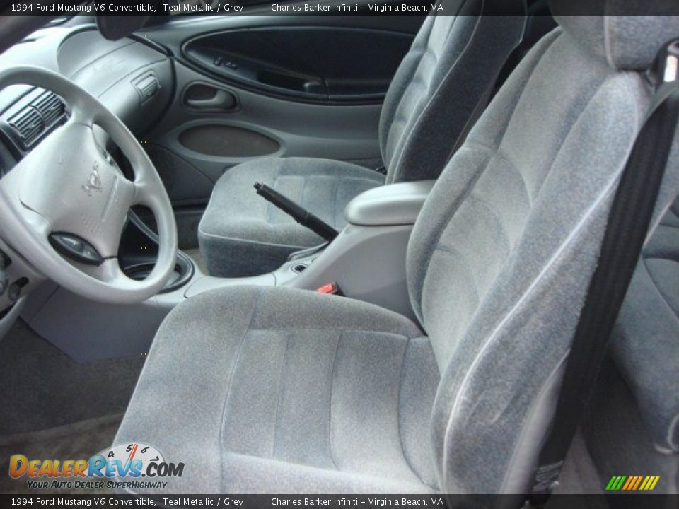 Grey Interior - 1994 Ford Mustang V6 Convertible Photo #9