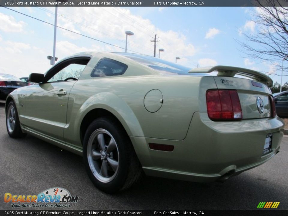 2005 Ford Mustang GT Premium Coupe Legend Lime Metallic / Dark Charcoal Photo #2