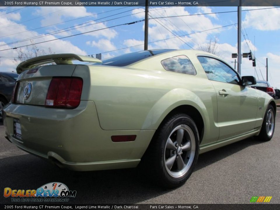 2005 Ford Mustang GT Premium Coupe Legend Lime Metallic / Dark Charcoal Photo #3