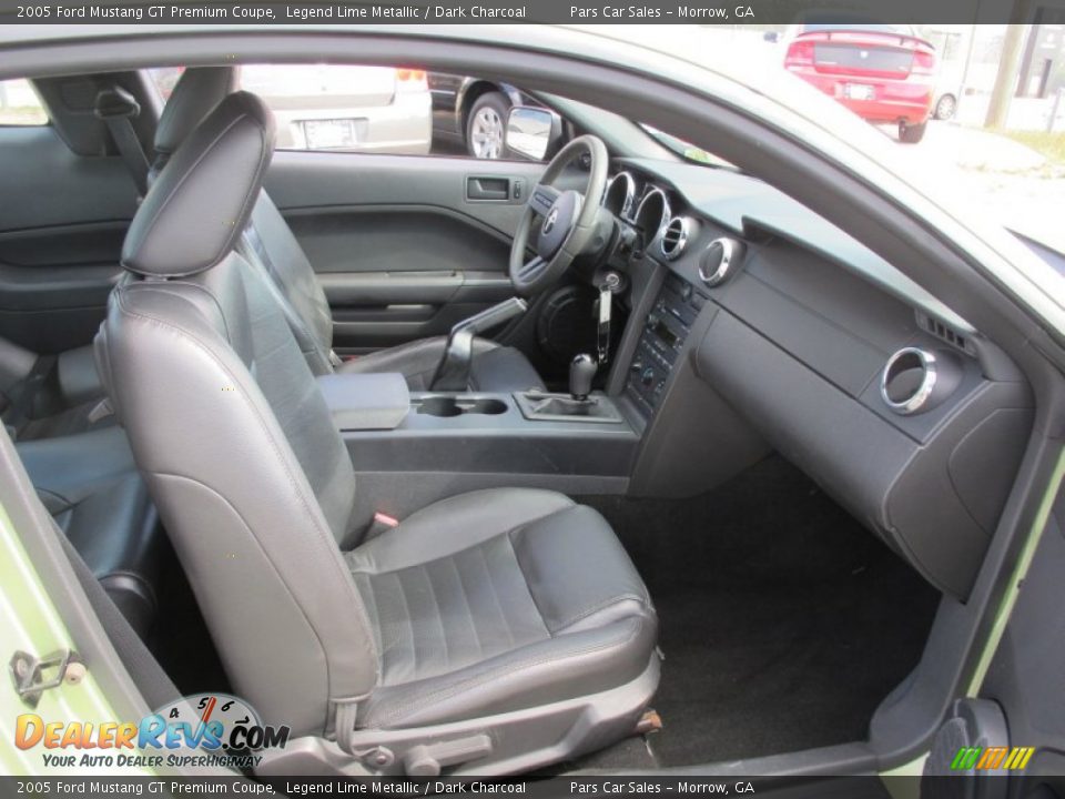 2005 Ford Mustang GT Premium Coupe Legend Lime Metallic / Dark Charcoal Photo #10