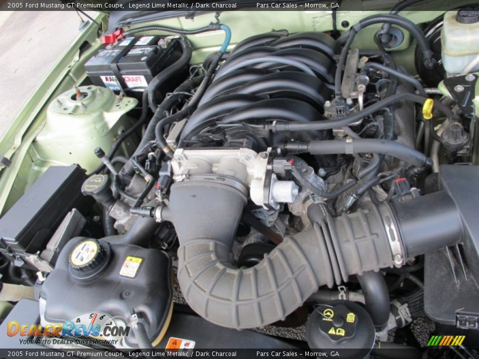 2005 Ford Mustang GT Premium Coupe Legend Lime Metallic / Dark Charcoal Photo #12