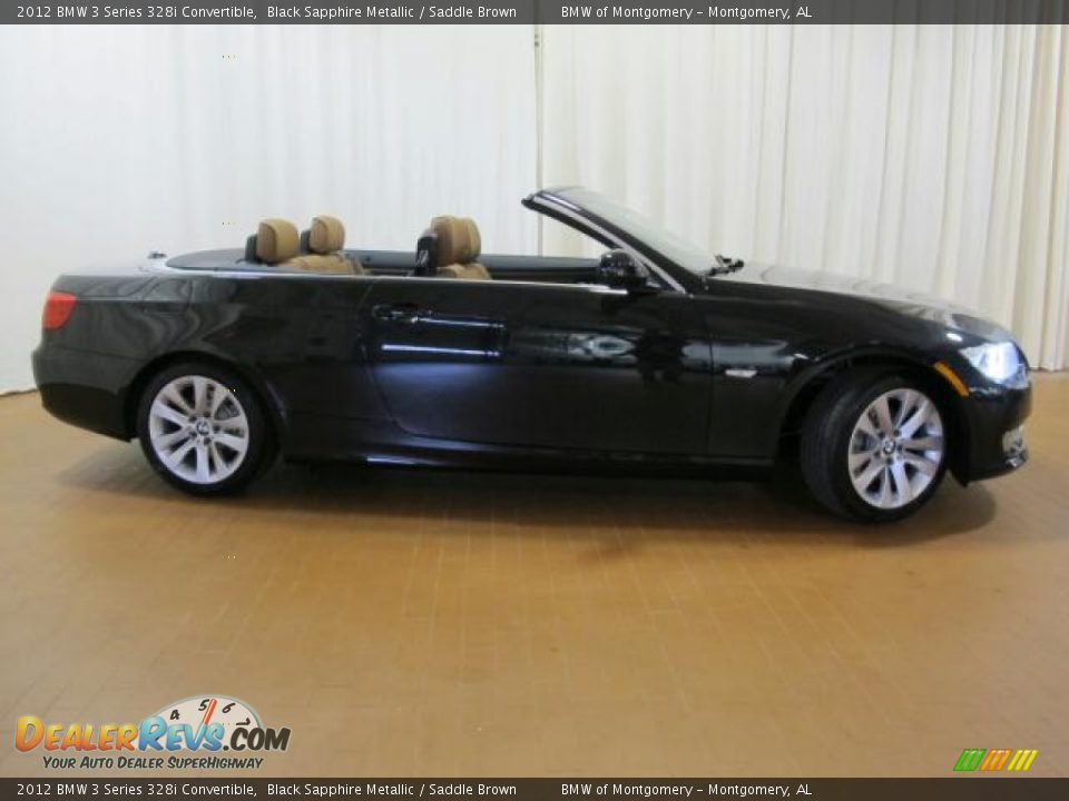 2012 BMW 3 Series 328i Convertible Black Sapphire Metallic / Saddle Brown Photo #2