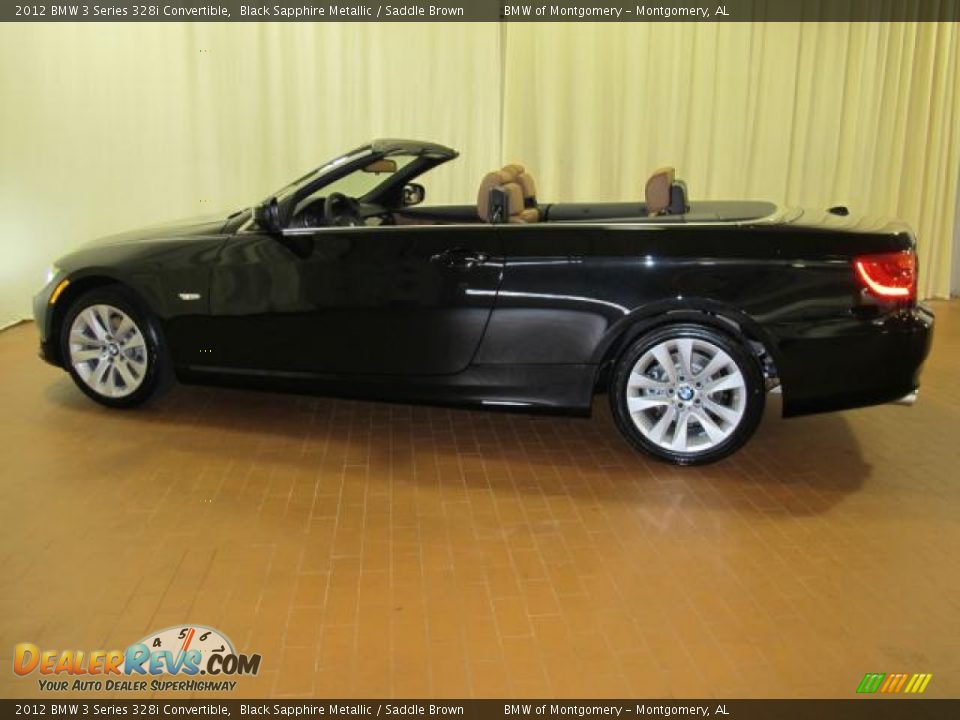 2012 BMW 3 Series 328i Convertible Black Sapphire Metallic / Saddle Brown Photo #4