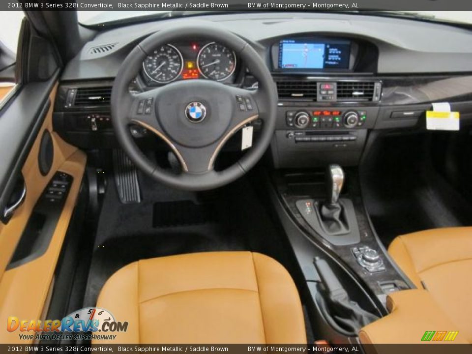 2012 BMW 3 Series 328i Convertible Black Sapphire Metallic / Saddle Brown Photo #7
