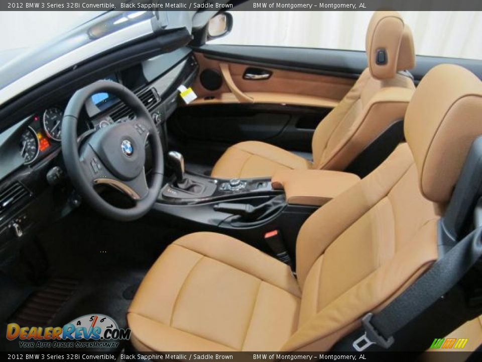 2012 BMW 3 Series 328i Convertible Black Sapphire Metallic / Saddle Brown Photo #10