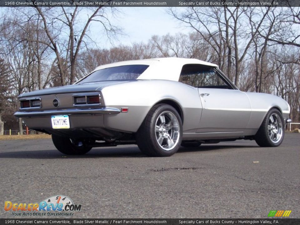 1968 Chevrolet Camaro Convertible Blade Silver Metallic / Pearl Parchment Houndstooth Photo #10