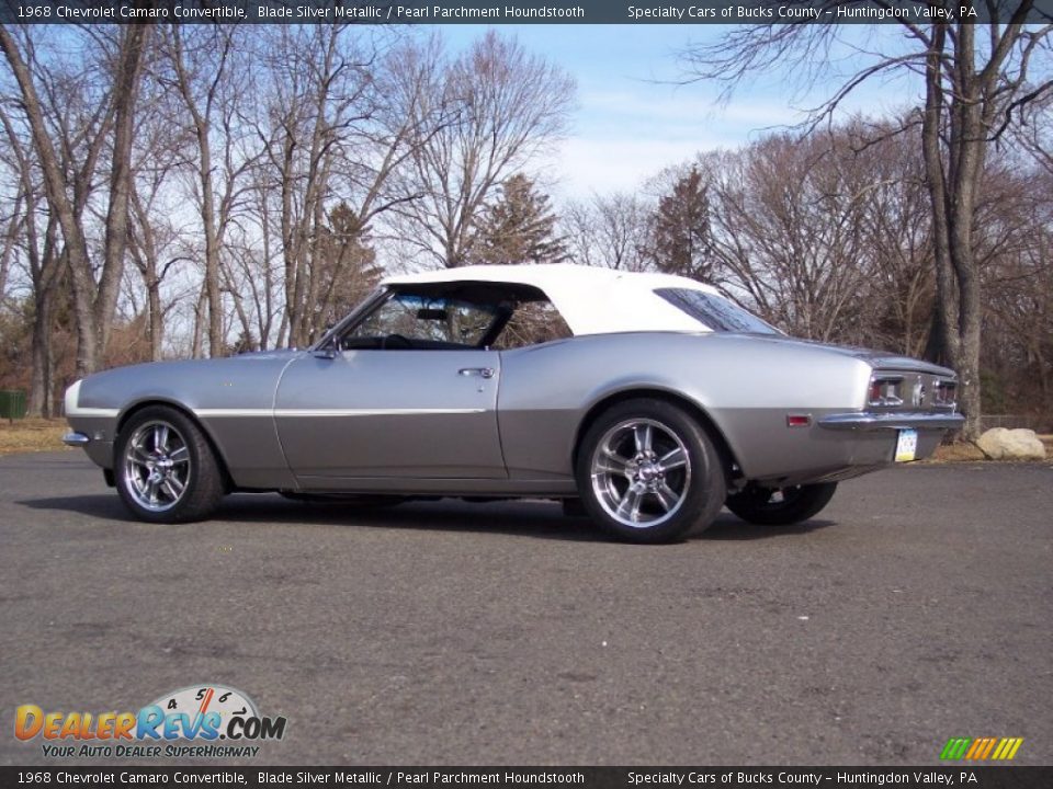 1968 Chevrolet Camaro Convertible Blade Silver Metallic / Pearl Parchment Houndstooth Photo #18