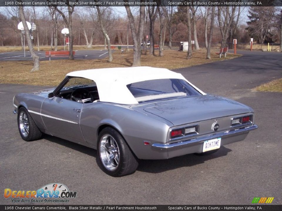1968 Chevrolet Camaro Convertible Blade Silver Metallic / Pearl Parchment Houndstooth Photo #19