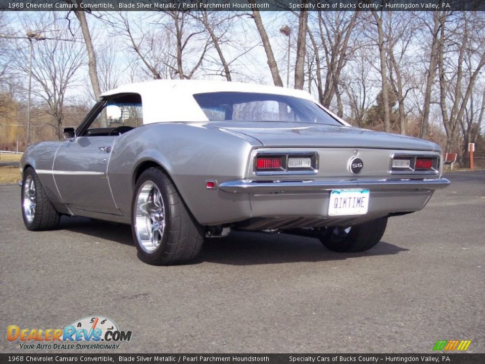 1968 Chevrolet Camaro Convertible Blade Silver Metallic / Pearl Parchment Houndstooth Photo #20