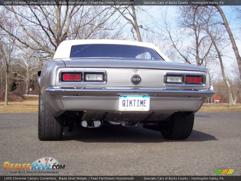 1968 Chevrolet Camaro Convertible Blade Silver Metallic / Pearl Parchment Houndstooth Photo #21
