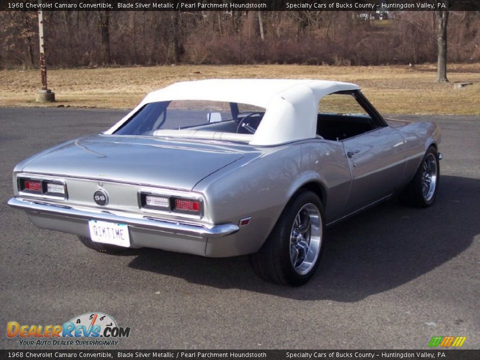 1968 Chevrolet Camaro Convertible Blade Silver Metallic / Pearl Parchment Houndstooth Photo #22