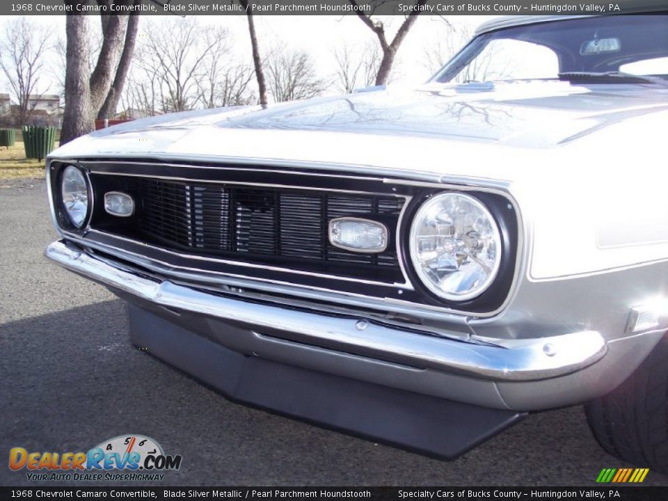 1968 Chevrolet Camaro Convertible Blade Silver Metallic / Pearl Parchment Houndstooth Photo #24