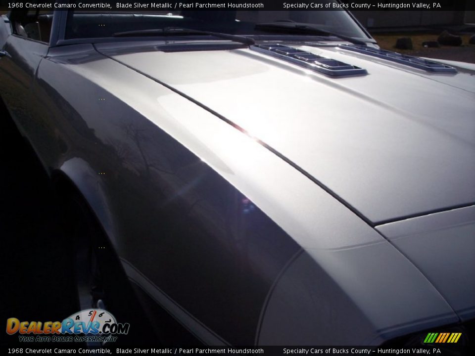 1968 Chevrolet Camaro Convertible Blade Silver Metallic / Pearl Parchment Houndstooth Photo #26