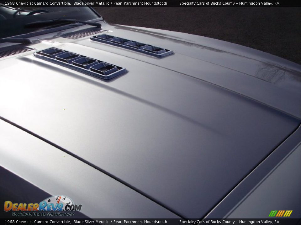 1968 Chevrolet Camaro Convertible Blade Silver Metallic / Pearl Parchment Houndstooth Photo #27