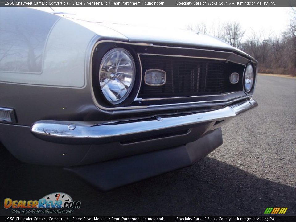1968 Chevrolet Camaro Convertible Blade Silver Metallic / Pearl Parchment Houndstooth Photo #28