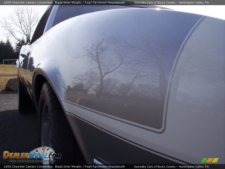 1968 Chevrolet Camaro Convertible Blade Silver Metallic / Pearl Parchment Houndstooth Photo #29
