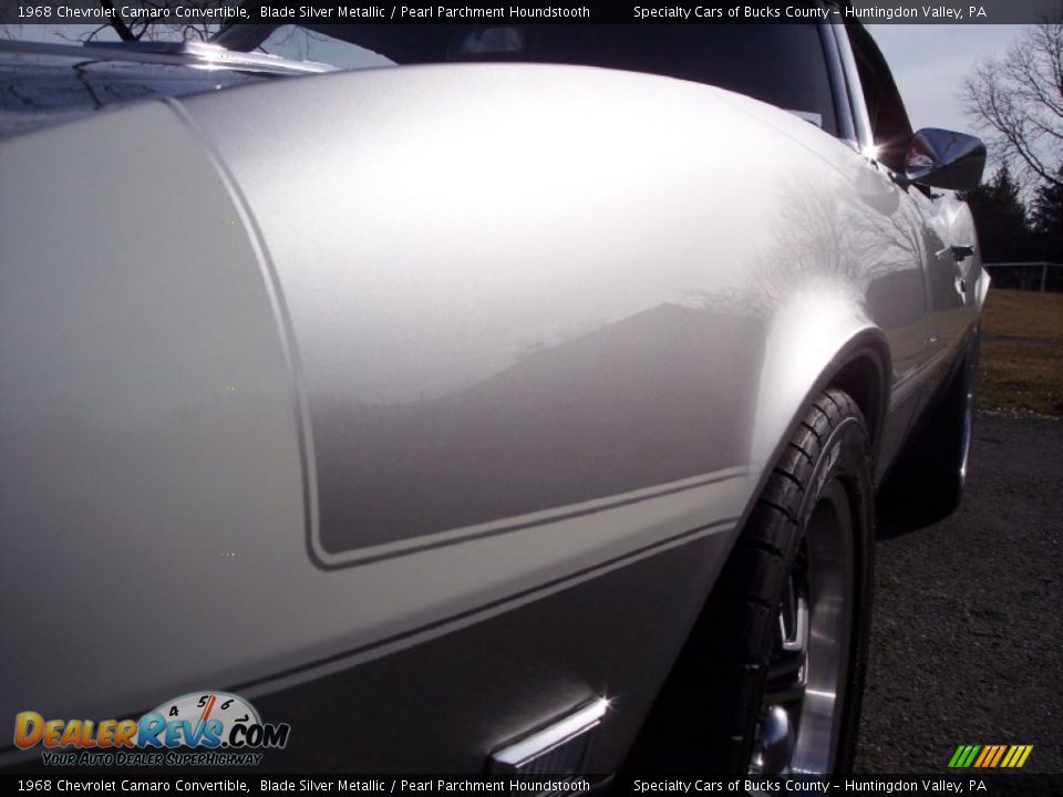 1968 Chevrolet Camaro Convertible Blade Silver Metallic / Pearl Parchment Houndstooth Photo #30