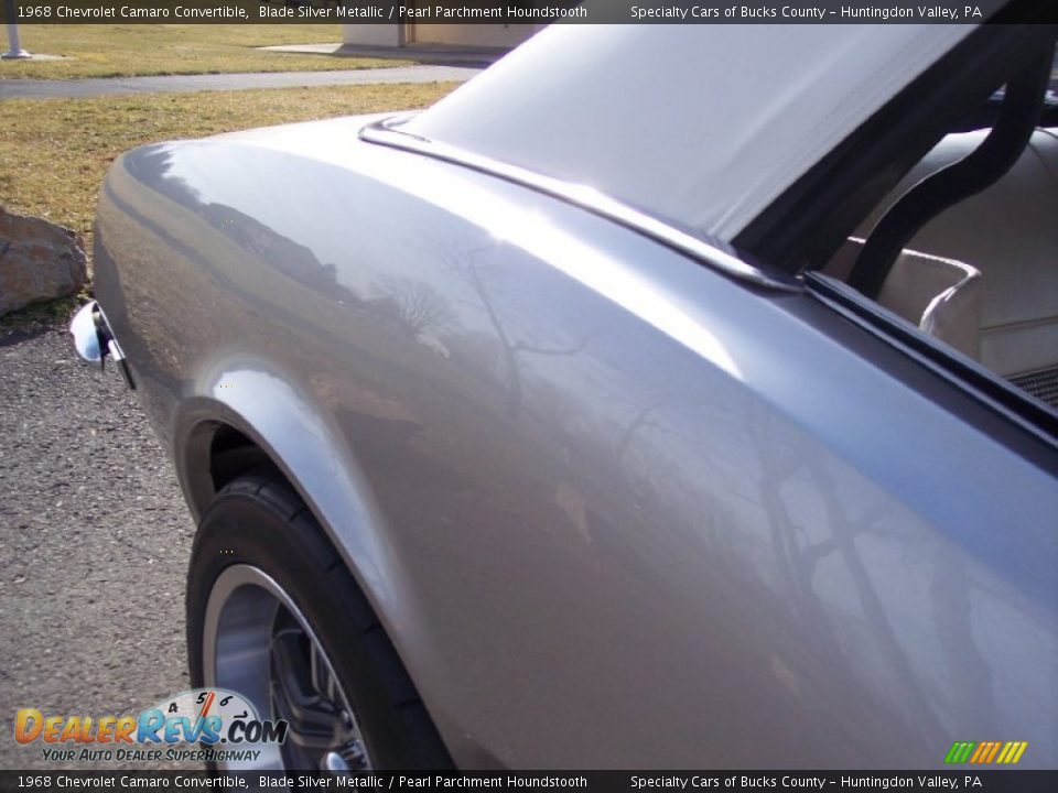 1968 Chevrolet Camaro Convertible Blade Silver Metallic / Pearl Parchment Houndstooth Photo #33