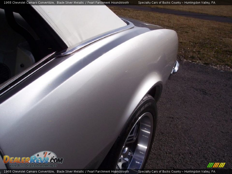 1968 Chevrolet Camaro Convertible Blade Silver Metallic / Pearl Parchment Houndstooth Photo #34