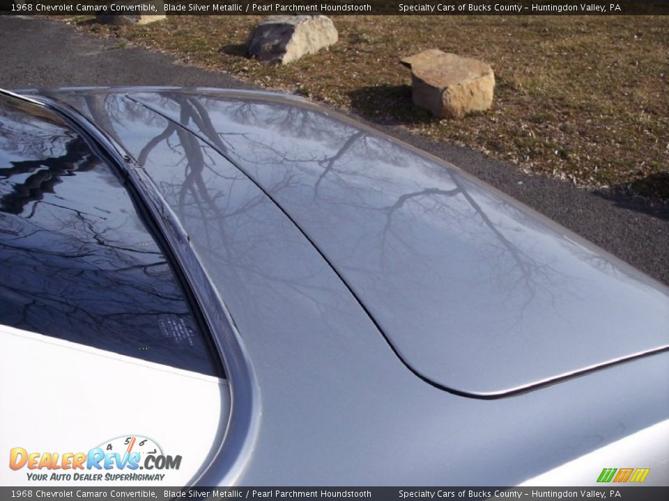 1968 Chevrolet Camaro Convertible Blade Silver Metallic / Pearl Parchment Houndstooth Photo #35