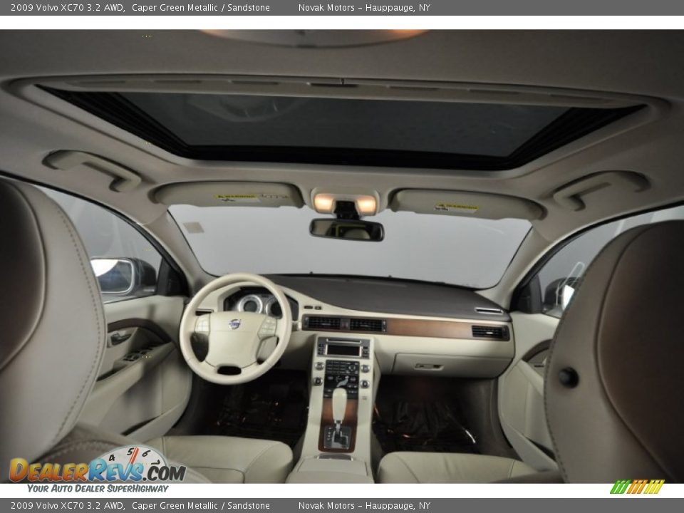 2009 Volvo XC70 3.2 AWD Caper Green Metallic / Sandstone Photo #36