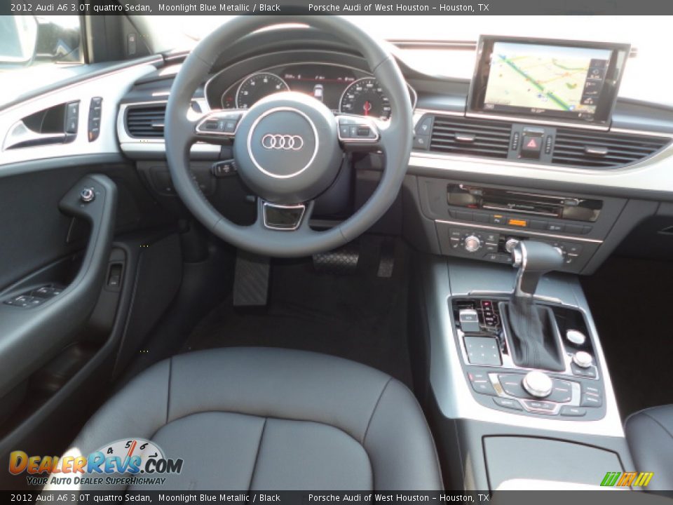 2012 Audi A6 3.0T quattro Sedan Moonlight Blue Metallic / Black Photo #7