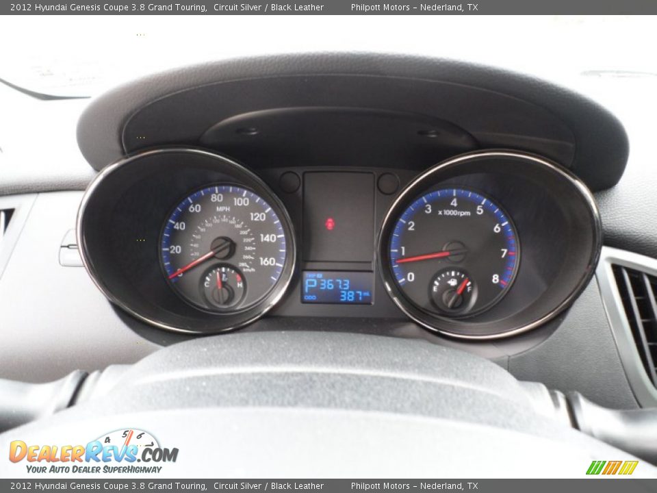 2012 Hyundai Genesis Coupe 3.8 Grand Touring Gauges Photo #34