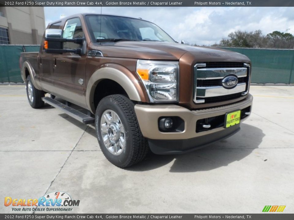 2012 Ford F250 Super Duty King Ranch Crew Cab 4x4 Golden Bronze Metallic / Chaparral Leather Photo #1