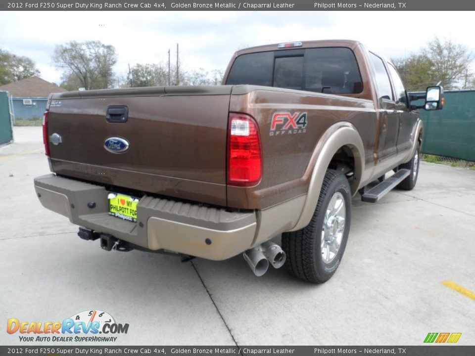 2012 Ford F250 Super Duty King Ranch Crew Cab 4x4 Golden Bronze Metallic / Chaparral Leather Photo #3