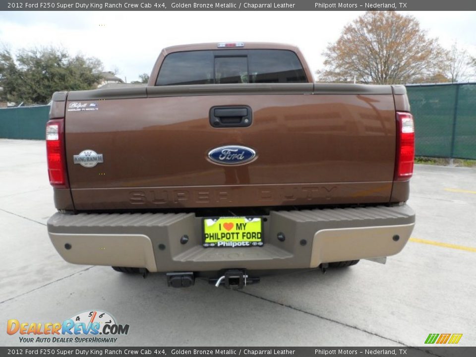 2012 Ford F250 Super Duty King Ranch Crew Cab 4x4 Golden Bronze Metallic / Chaparral Leather Photo #4