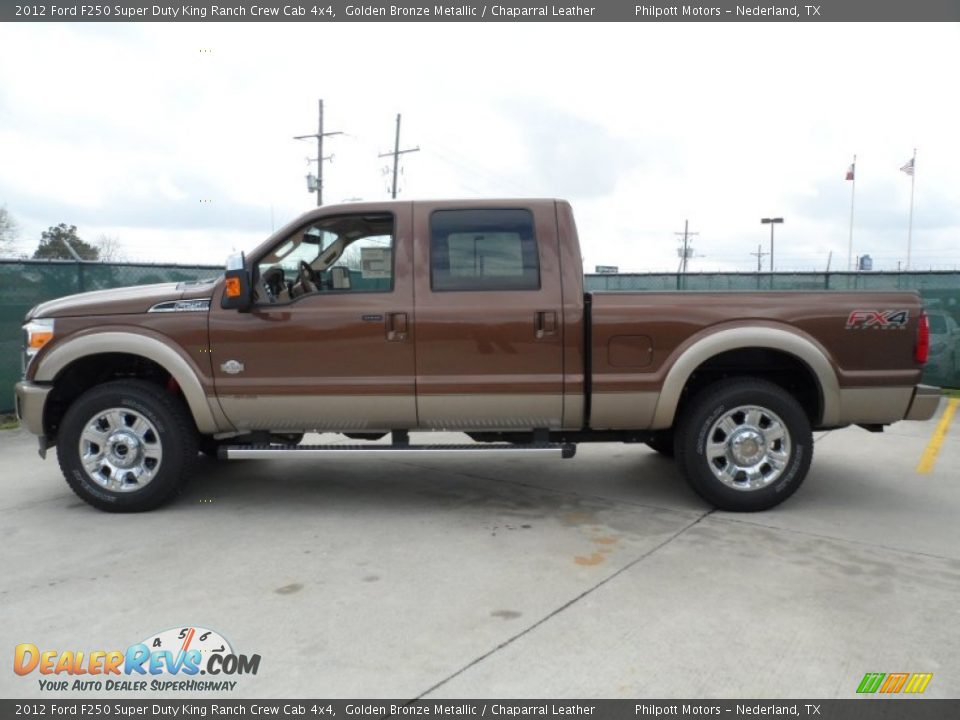 2012 Ford F250 Super Duty King Ranch Crew Cab 4x4 Golden Bronze Metallic / Chaparral Leather Photo #6