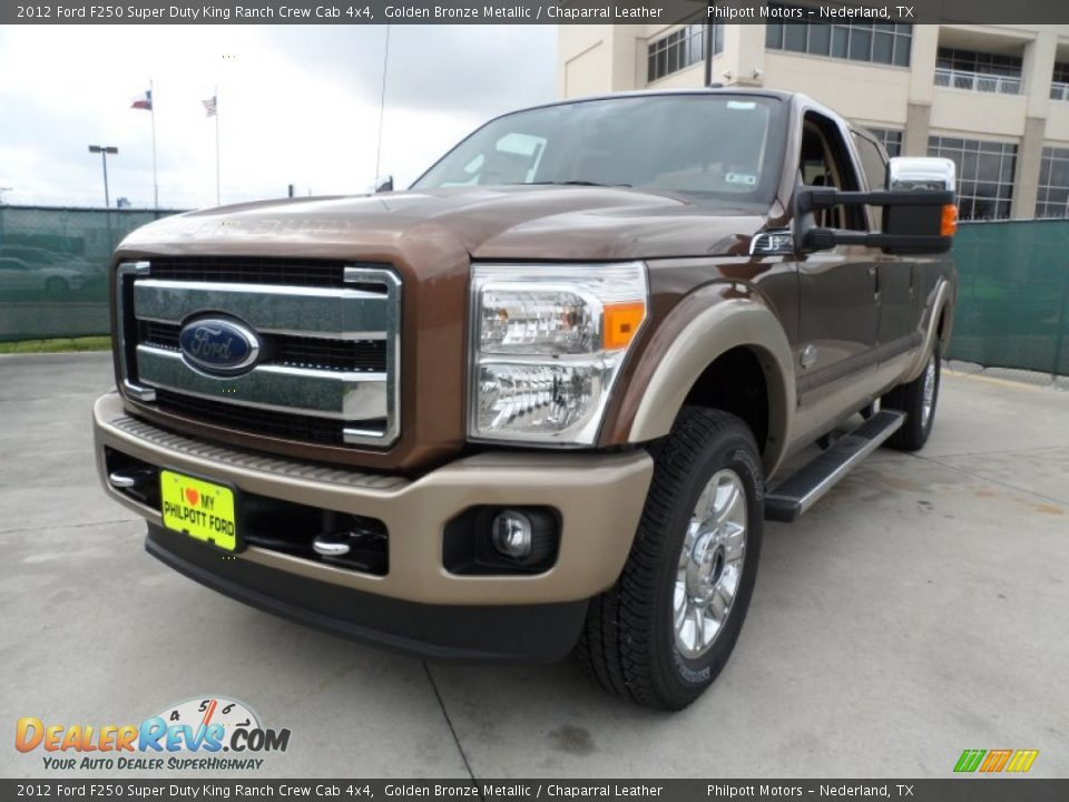 2012 Ford F250 Super Duty King Ranch Crew Cab 4x4 Golden Bronze Metallic / Chaparral Leather Photo #7