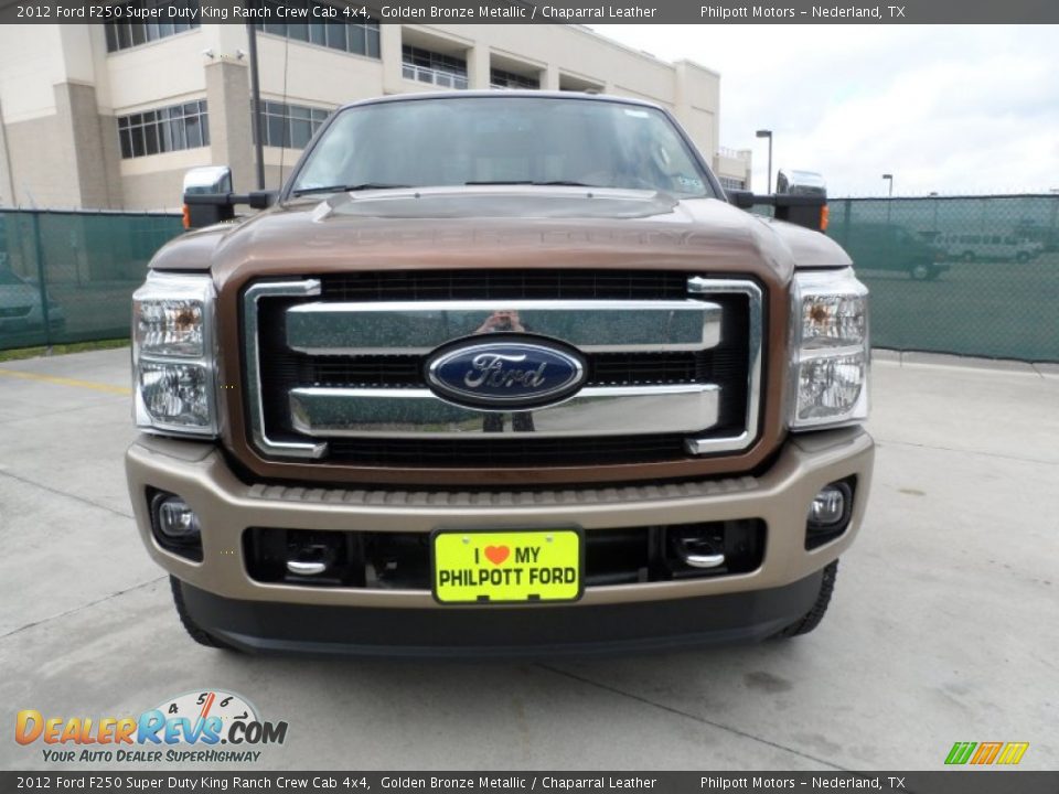 2012 Ford F250 Super Duty King Ranch Crew Cab 4x4 Golden Bronze Metallic / Chaparral Leather Photo #8