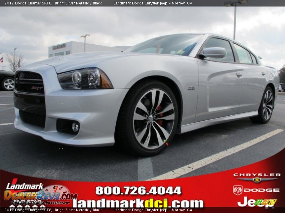 2012 Dodge Charger SRT8 Bright Silver Metallic / Black Photo #1