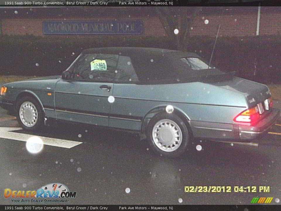 1991 Saab 900 Turbo Convertible Beryl Green / Dark Grey Photo #3