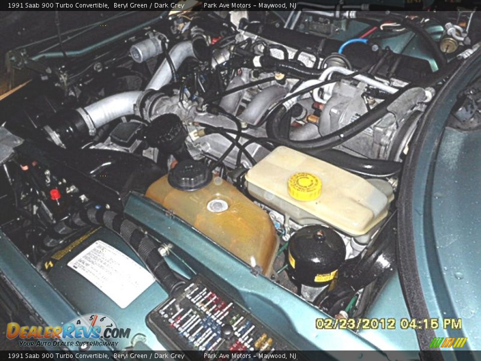 1991 Saab 900 Turbo Convertible Beryl Green / Dark Grey Photo #7
