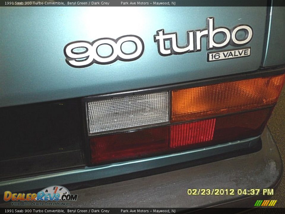1991 Saab 900 Turbo Convertible Beryl Green / Dark Grey Photo #10