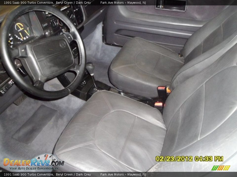 1991 Saab 900 Turbo Convertible Beryl Green / Dark Grey Photo #11