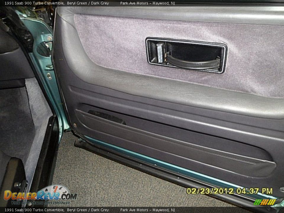 1991 Saab 900 Turbo Convertible Beryl Green / Dark Grey Photo #13