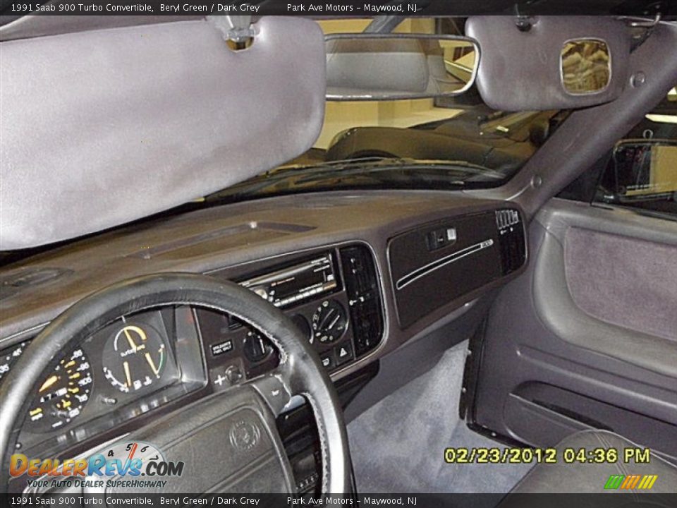 1991 Saab 900 Turbo Convertible Beryl Green / Dark Grey Photo #14