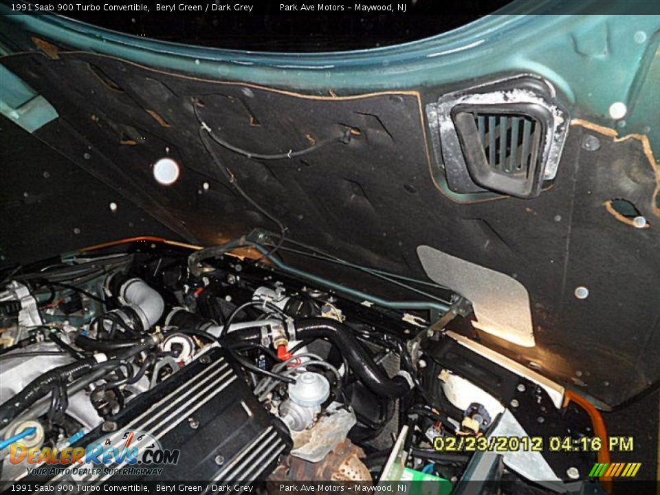 1991 Saab 900 Turbo Convertible Beryl Green / Dark Grey Photo #25