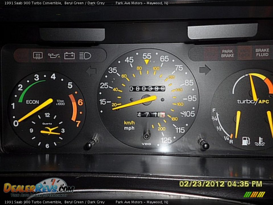 1991 Saab 900 Turbo Convertible Beryl Green / Dark Grey Photo #27