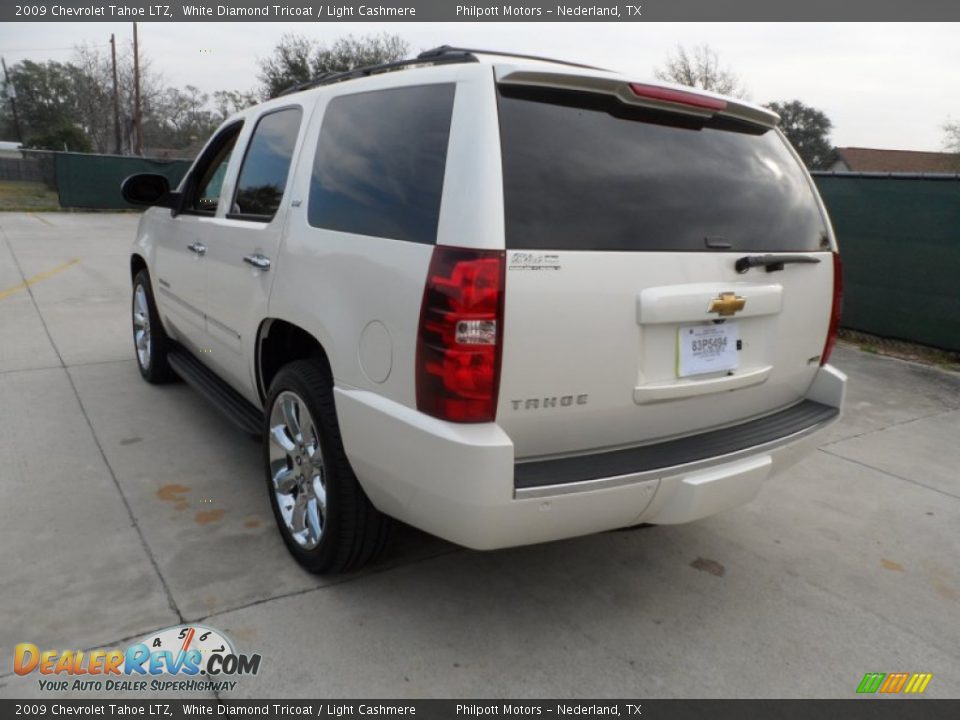 2009 Chevrolet Tahoe LTZ White Diamond Tricoat / Light Cashmere Photo #5