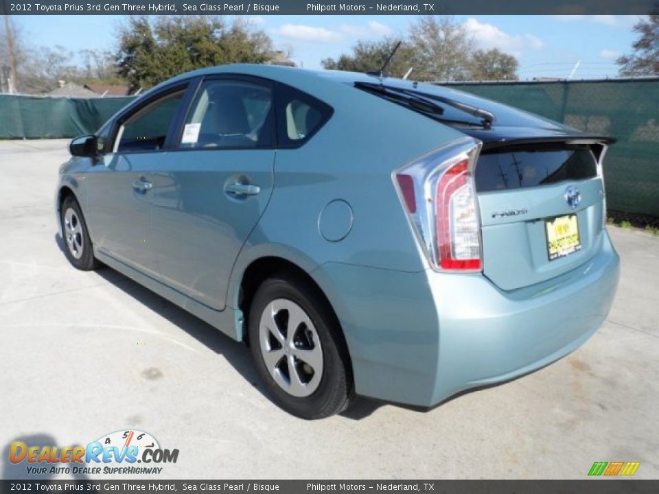 2012 Toyota Prius 3rd Gen Three Hybrid Sea Glass Pearl / Bisque Photo #5