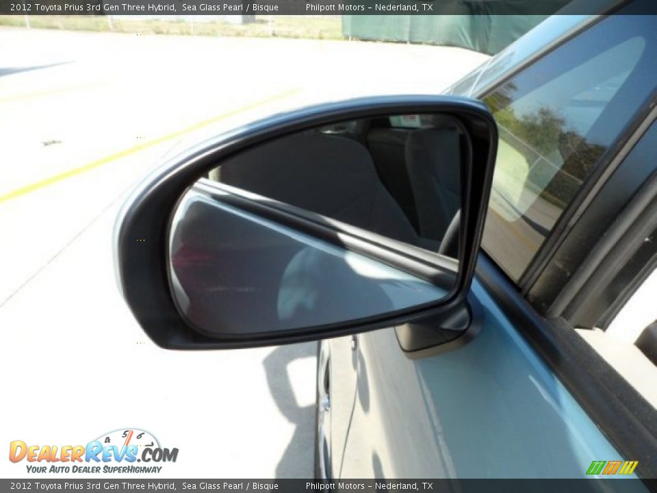 2012 Toyota Prius 3rd Gen Three Hybrid Sea Glass Pearl / Bisque Photo #13