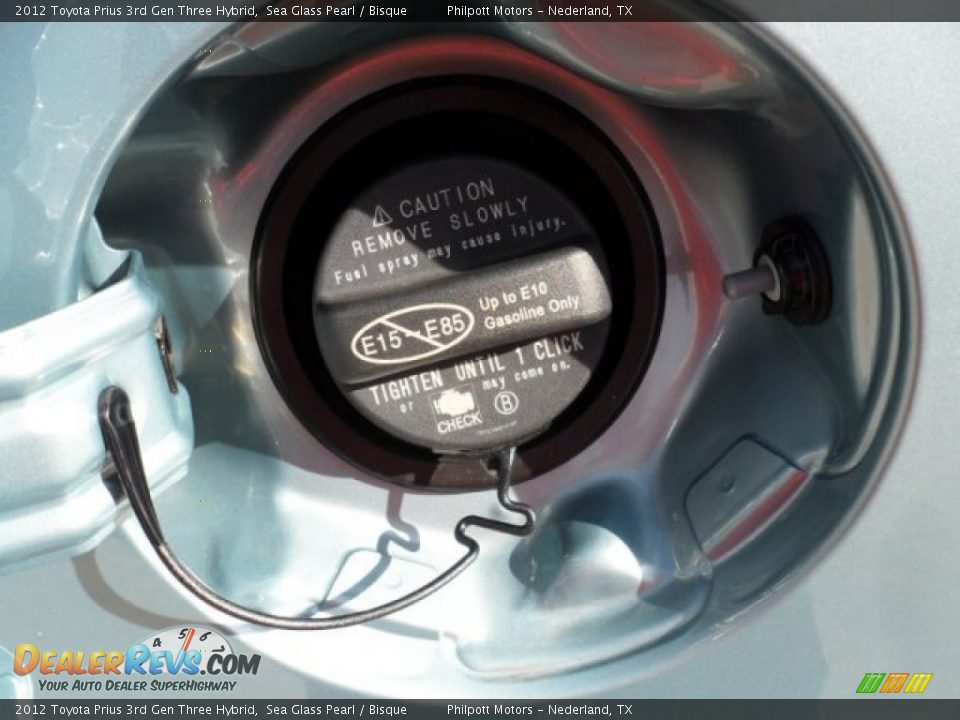 2012 Toyota Prius 3rd Gen Three Hybrid Sea Glass Pearl / Bisque Photo #14